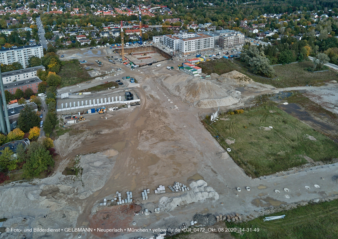 08.10.2020 - Baustelle Alexisquartier und Umgebung in Neuperlach